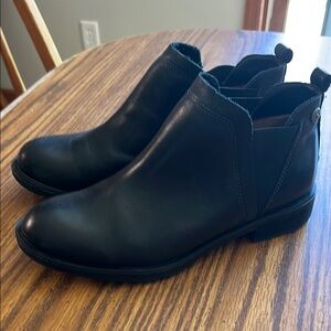 Sofft Black Leather Ankle Boots, Size 6.5